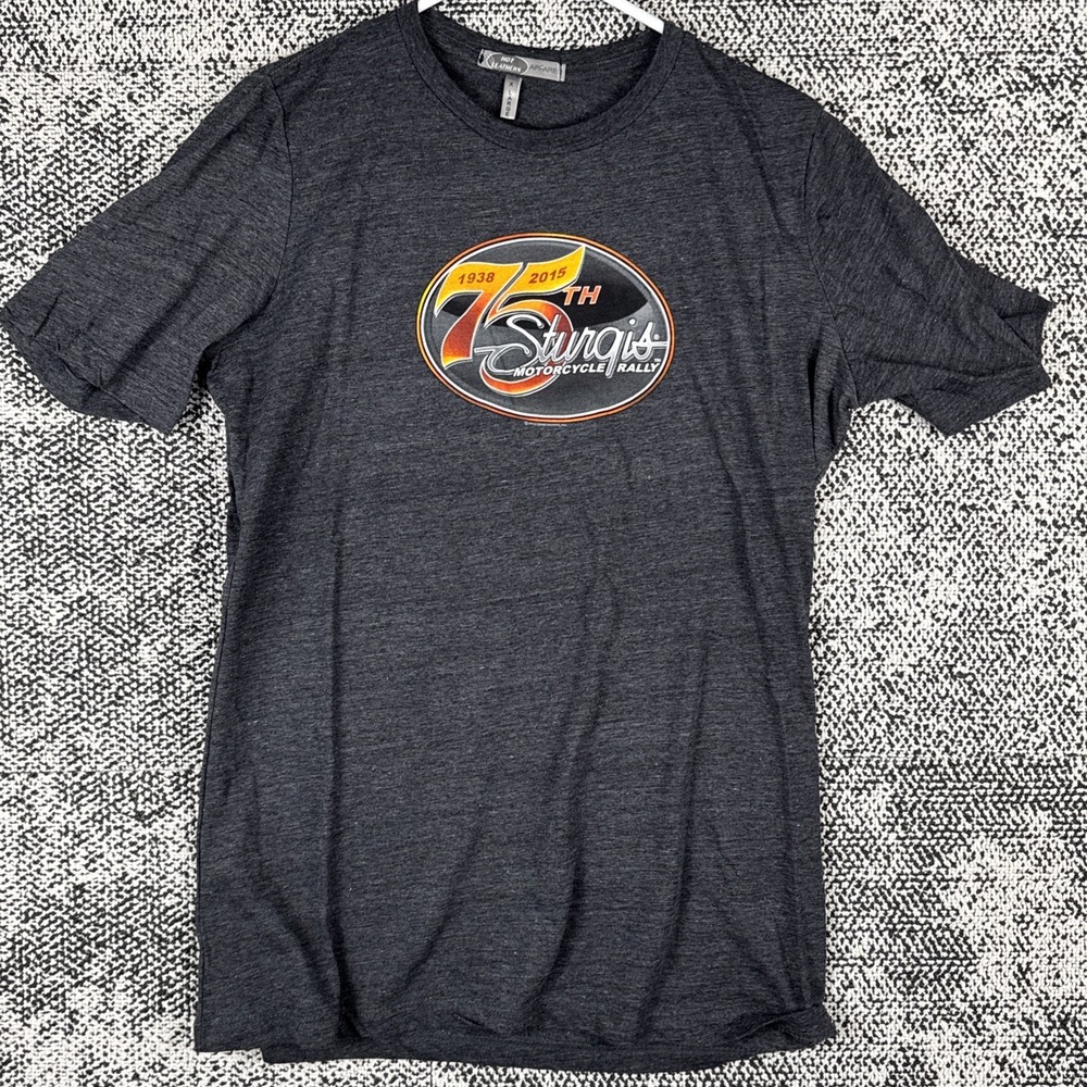 75th Annual Sturgis Motorcycle Rally T Shirt Womens XL Gray Short Sleeve Biker